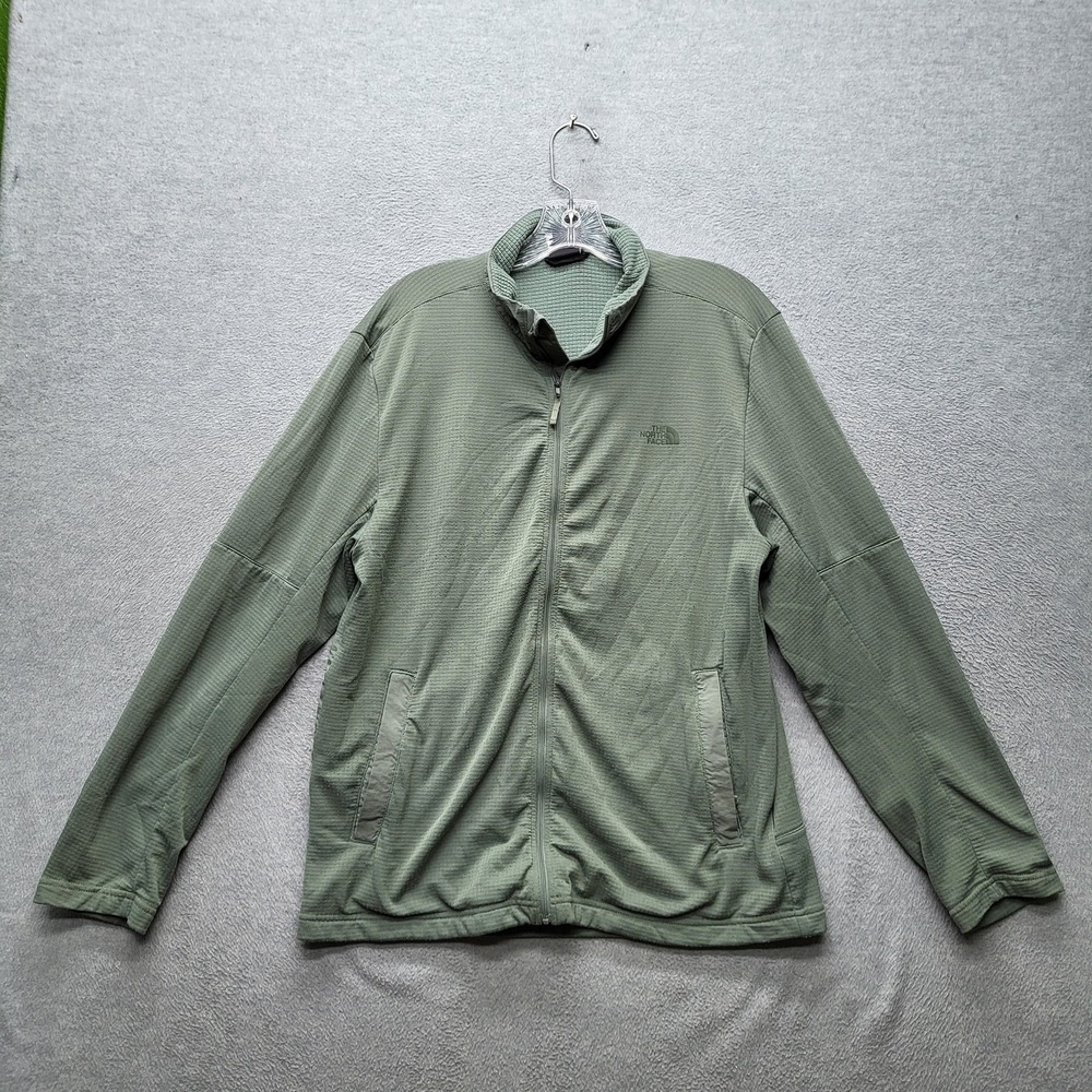 The North Face Men Jacket M Green Activewear Gorpcore Logo Zipper Long Sleeve